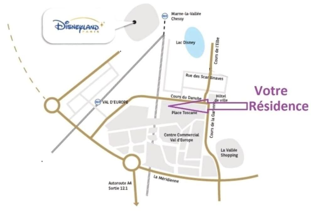 Superbe Appartement A 5 Minutes De Bus De Disneyland Serris Bagian luar foto